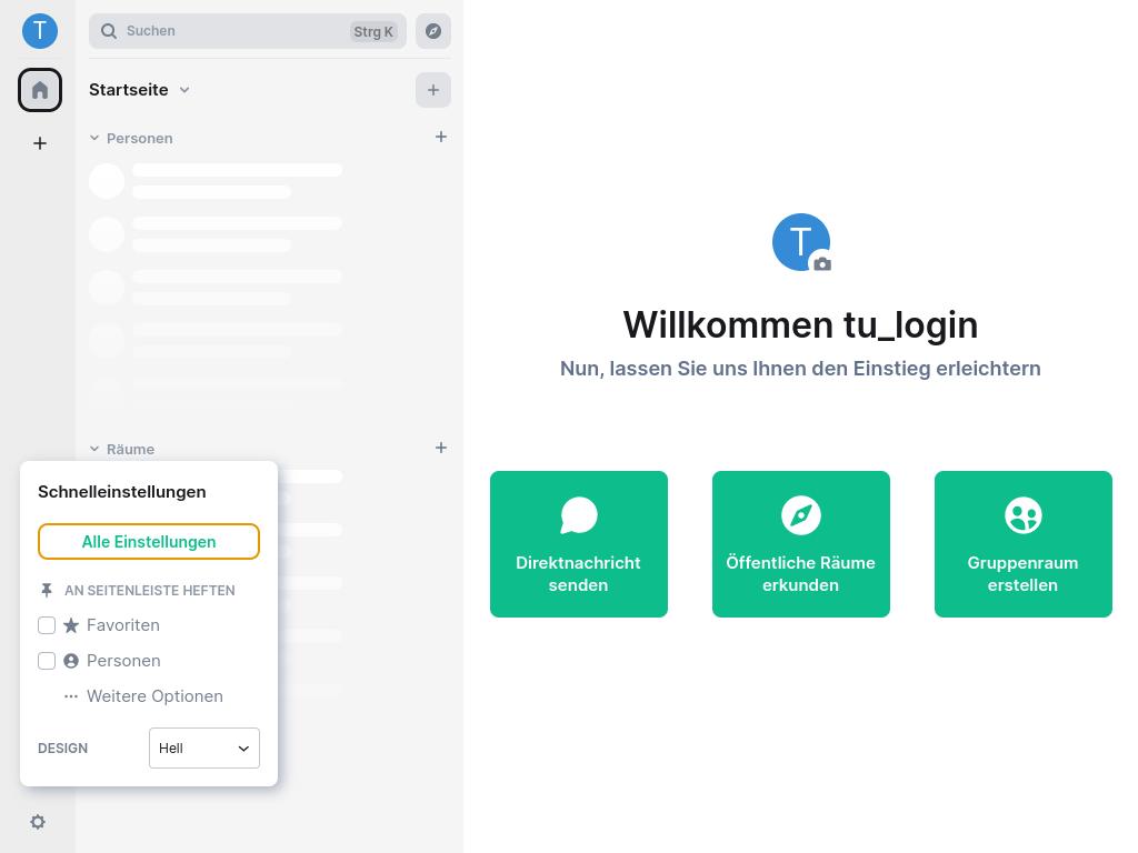 Erklärender Screenshot zur vorangegangen Beschreibung mit Marker auf das Zahnrad-Icon für die Schnelleinstellungen und darin wiederum auf „Weitere Optionen“